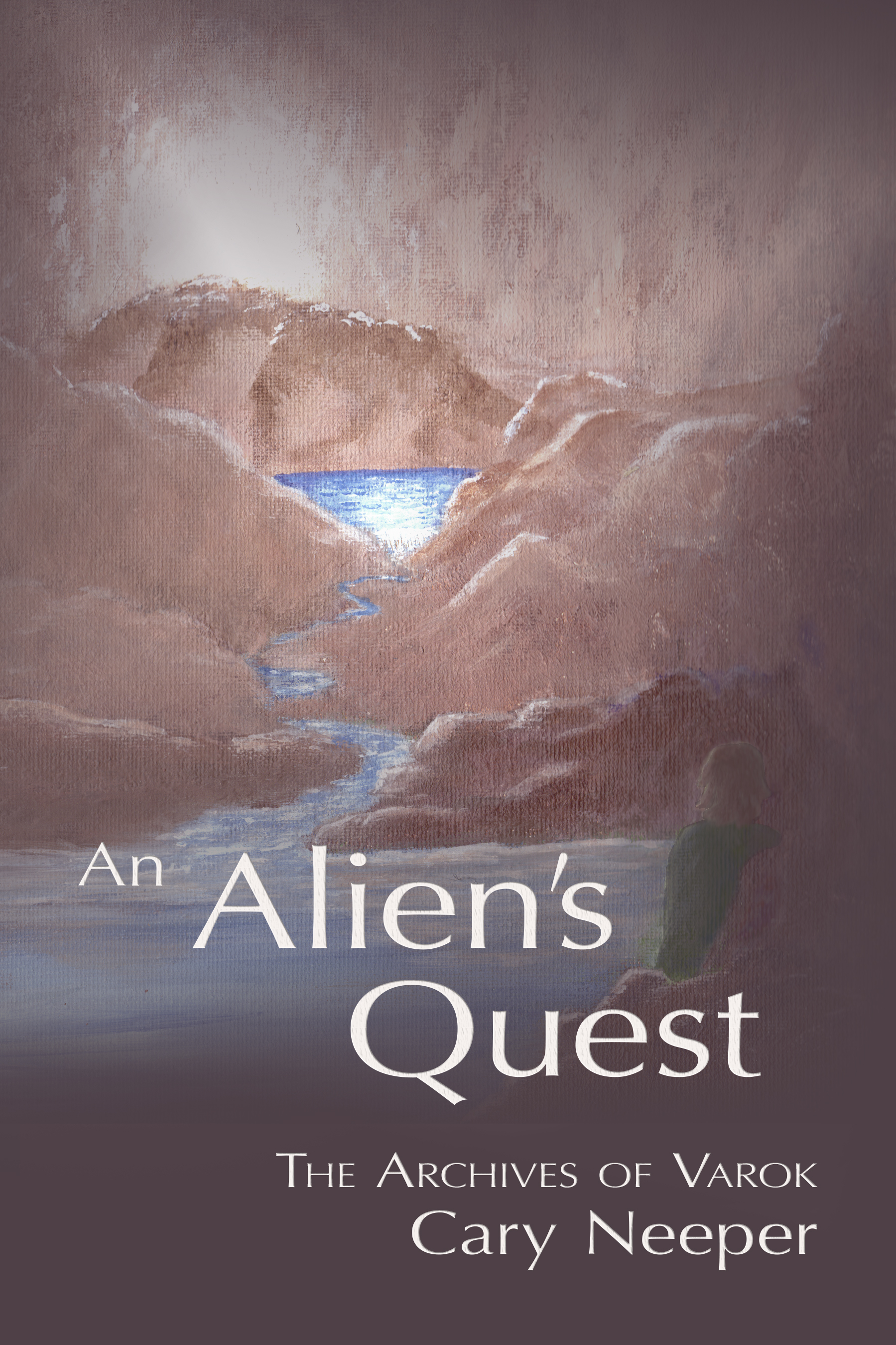 book cover image: woman sitting in a watery cave on the planet Ellason. Cover painting by Cary Neeper.